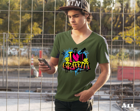 I Love Graffiti Love Team T-Shirt