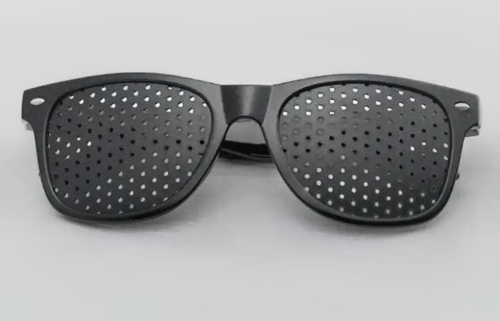 Pinhole eyeglass (Rita J.)