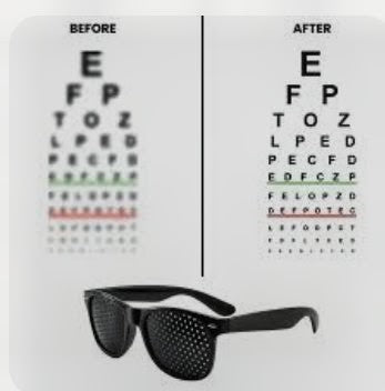 Pinhole eyeglass (Rita J.)