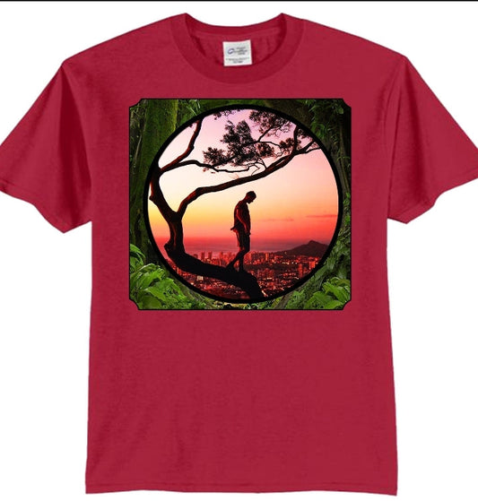 Man Thinking In The Tree T-Shirt