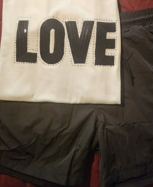 Love T-Shirt and Love Team Short Set